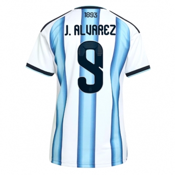 Billige Fotballdrakt Argentina Julian Alvarez #9 Replika Hjemmedrakt Dame VM 2026 Kortermet